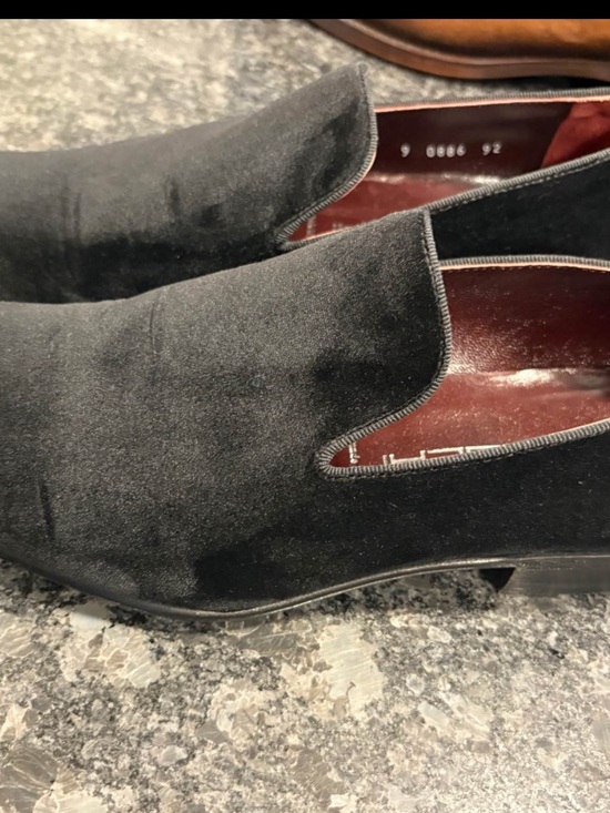 Moreschi Black Suede Slip-On Loafers